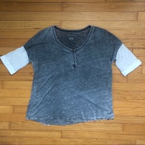 American Eagle Grey Baseball T-Shirt